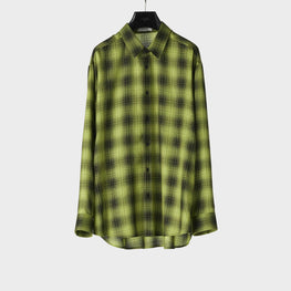 Men Oversized Trapper Shirt - Yellow