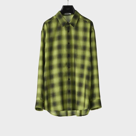 Men Oversized Trapper Shirt - Yellow