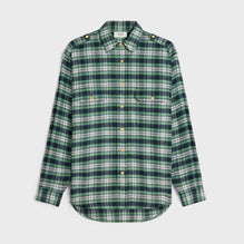 Chemise Oversize - Ecru/Turquoise/Bleu