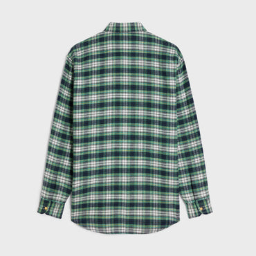 Chemise Oversize - Ecru/Turquoise/Bleu