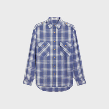 Chemise Oversize - Bleu/Ciel/Creme