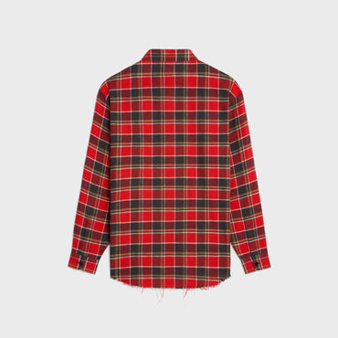 Chemise Trappeur Bords Francs Coton Carreaux - Red / Black