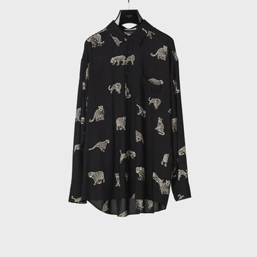 Drugstore Over Collar Shirt - Black/Chalk