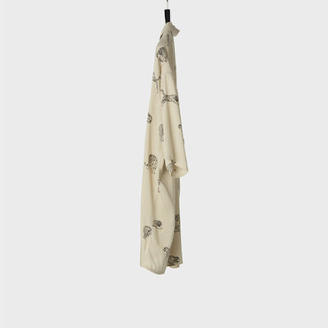 Oversized Hawaii Shirt - Light Beige/Black