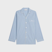 Chemise Pyjama Oversize - Bleu Ciel/Blanc/Bleu