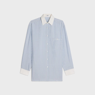 Triomphe Oversized Shirt - Chalk/Blue