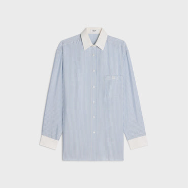 Triomphe Oversized Shirt - Chalk/Blue