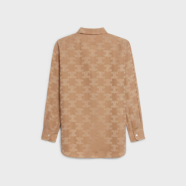 Boyfriend Lavalliere Shirt - Golden Brown