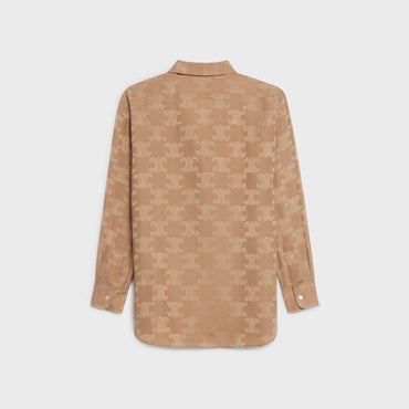 Boyfriend Lavalliere Shirt - Golden Brown