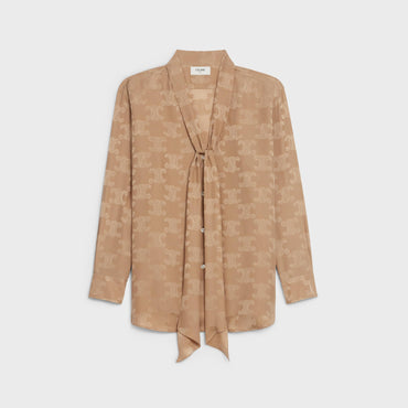 Boyfriend Lavalliere Shirt - Golden Brown