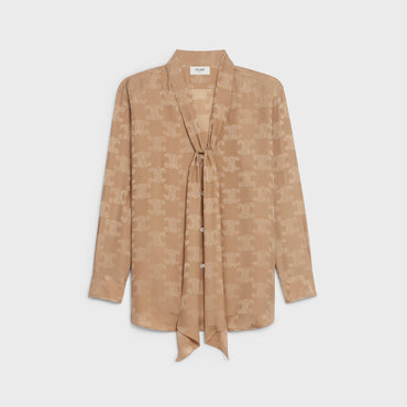 Boyfriend Lavalliere Shirt - Golden Brown