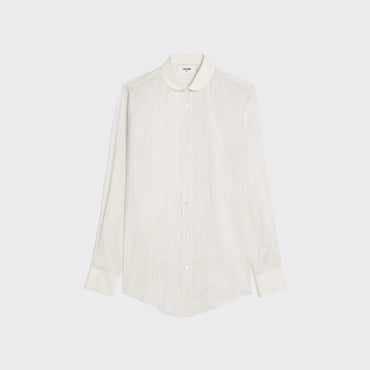 Chemise Romy Col Claudine - Craie/Gris Clair