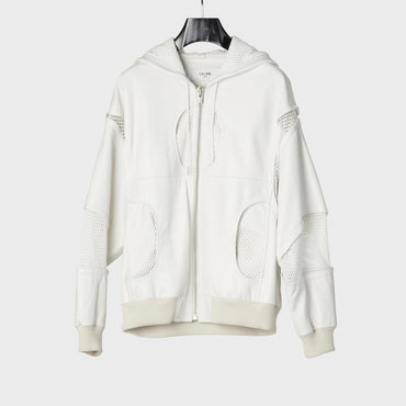 Blouson Oversize Inserts Mesh Lambskin - Optic White