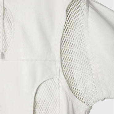 Blouson Oversize Inserts Mesh Lambskin - Optic White