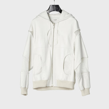 Oversized Jacket With Mesh Inserts - Optic White