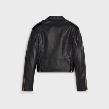 Biker Jacket Soft Lambskin Double Boutonnage - Black