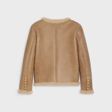 Veste Chasseur Shearling - Cognac/Cream