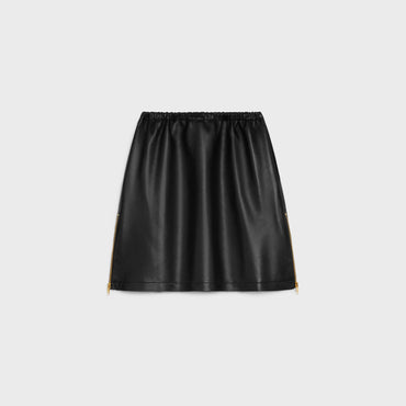 Athletic Skirt With Zip Details - Black