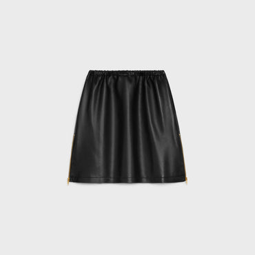 Athletic Skirt With Zip Details - Black