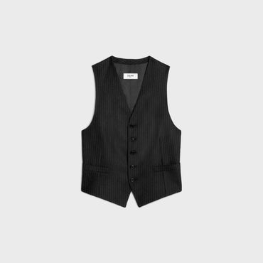 Gilet 5B Encolure V - Black/White
