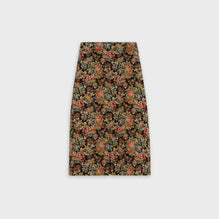 Hollow Pleat Skirt - Black/Red/Green