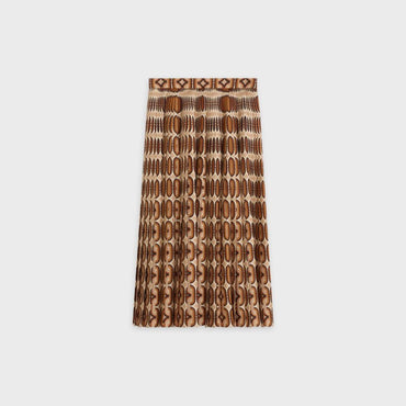 Pleated Midi Skirt - Camel/Beige