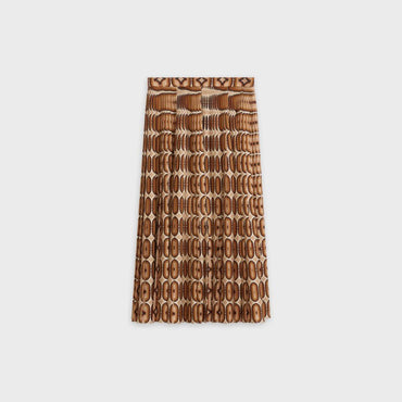 Pleated Midi Skirt - Camel/Beige