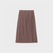 Pleated Midi Skirt - Prune