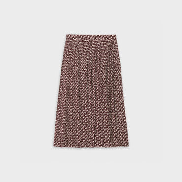 Pleated Midi Skirt - Prune