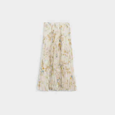 Sun Pleated Skirt - Plaster/Yellow/Blue