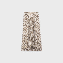Sun Pleated Skirt - Chalk/Brown