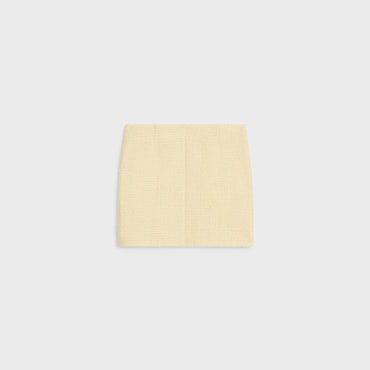 Skirt Courte Bouclette Natte Jupe - Jaune Paille