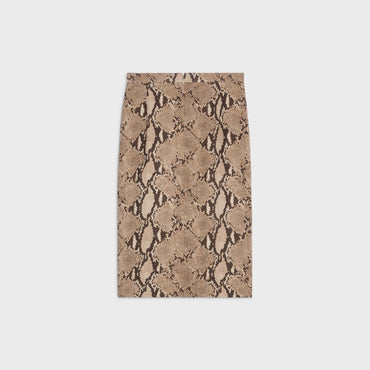 Asymmetrical Draped Skirt - Beige/Brown