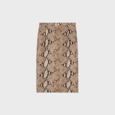 Jupe Asymétrique Drapée - Beige/Brun