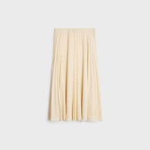 Pleated Midi Skirt - Metal Blanc