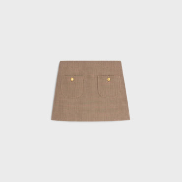 Jupe Trapeze Chelsea - Bordeaux/Beige/Black