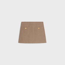 Jupe Trapèze Chelsea Laine Pied De Poule - Bordeaux / Beige / Black