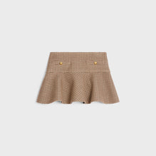 Mini Jupe Volant Poches - Bordeaux/Beige/Black