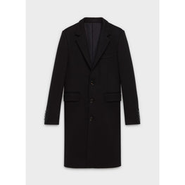 Men Chesterfield 3B Straight Collar Coat - Black