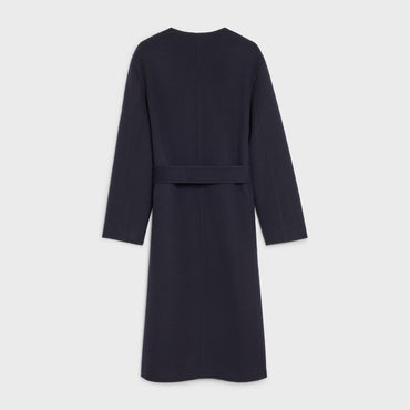 Double Faced Pure Collar Coat - Midnight