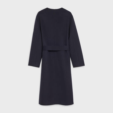 Double Faced Pure Collar Coat - Midnight