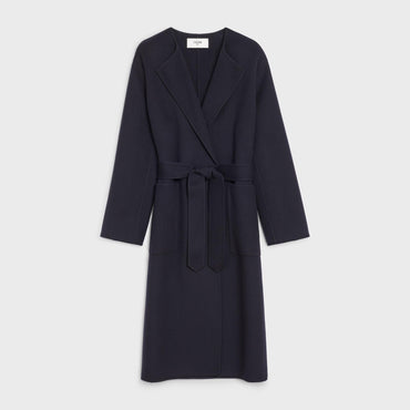 Double Faced Pure Collar Coat - Midnight