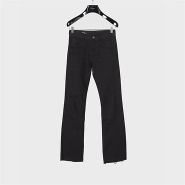 Dylan Flare Jeans With Frank Edges - Pure Black