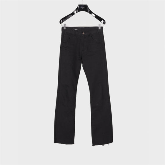 Men Dylan Flare Jeans With Frank Edges - Pure Black