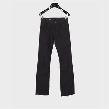 Dylan Flare Jeans With Frank Edges - Pure Black