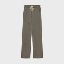 Pants Droit 2 Poches Laine Soie Carreaux Pantalon - Ivoire/Ebene