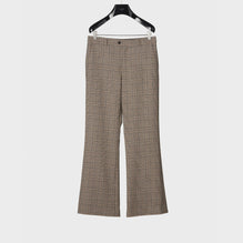 Men Boot Cut Trousers - Camel/Brown