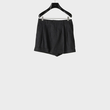 3-Pleat Shorts - Anthracite