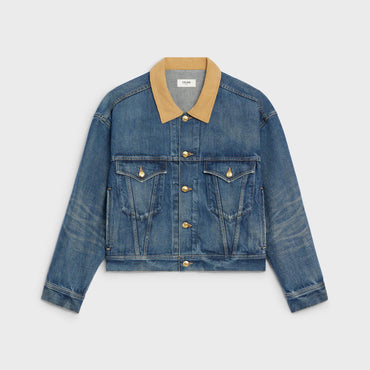 Veste Trucker Cropped - Dark Union Wash