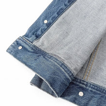 Hooded V Shape Trucker Jacket - Union Wash